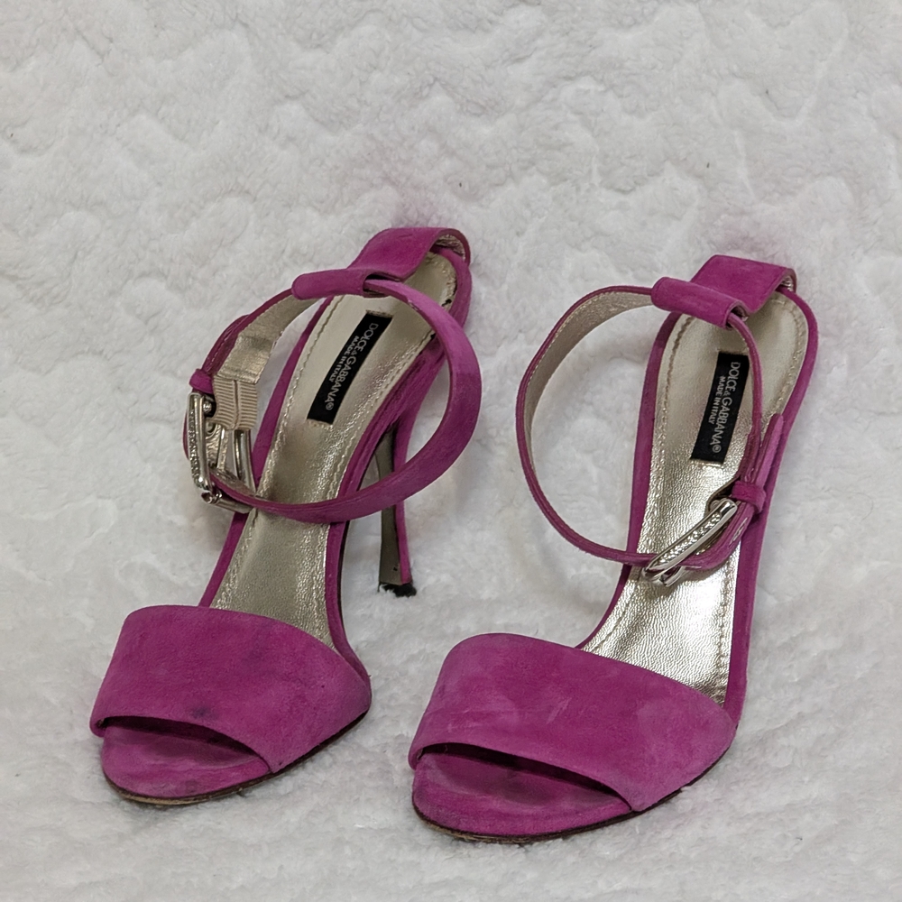 Dolce and Gabbana Suede Heels - Picture 2 of 8